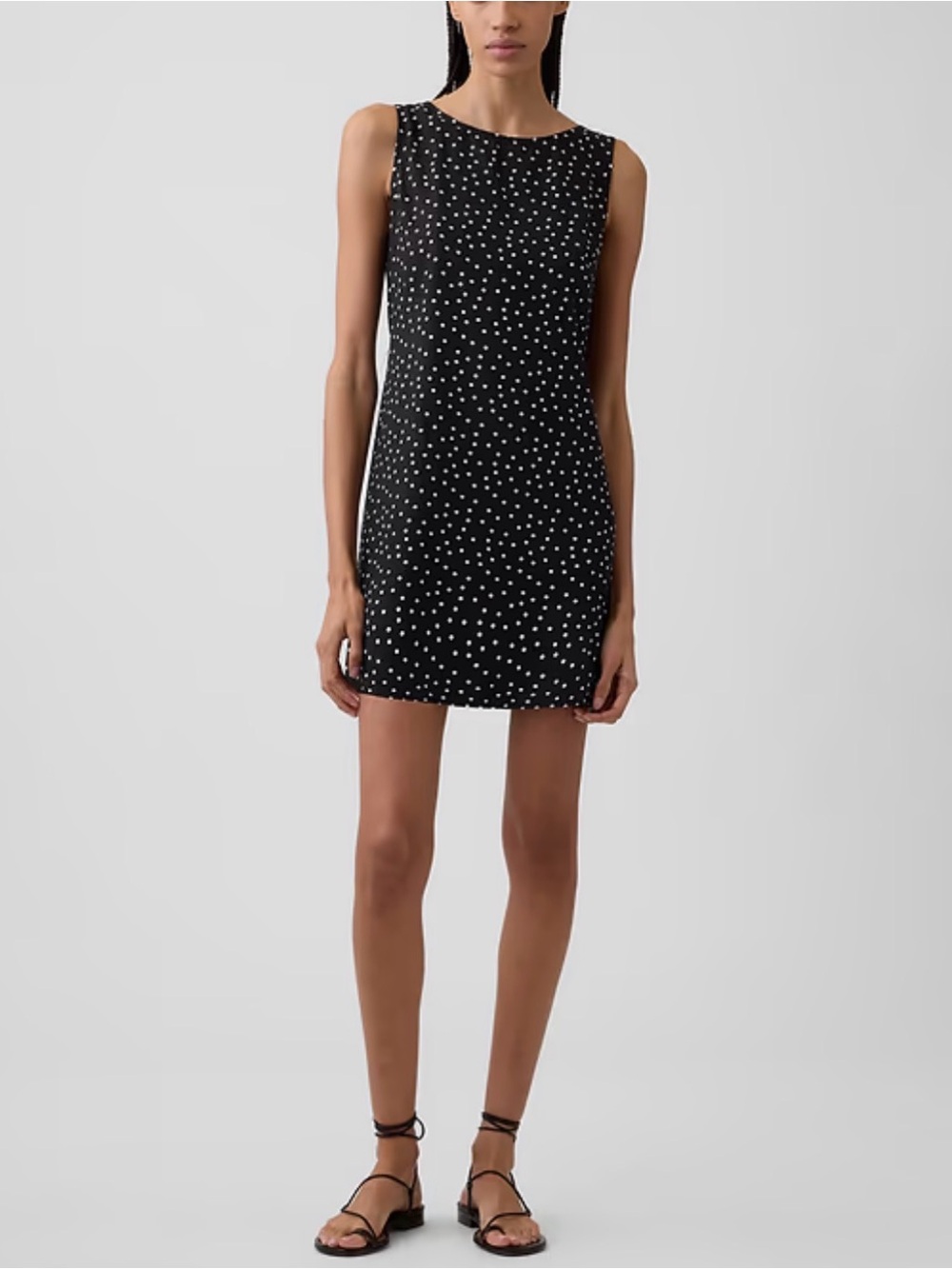 GAP Factory Black Mini Dress with White Polka Dots NWOT